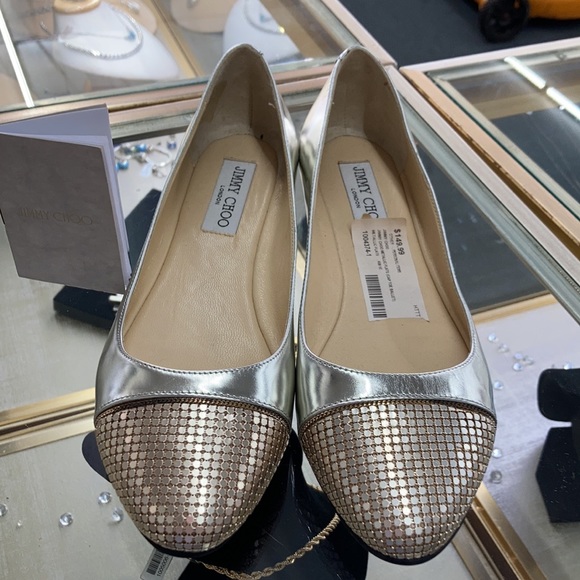 Jimmy Choo Metallic Flats - Picture 6 of 12